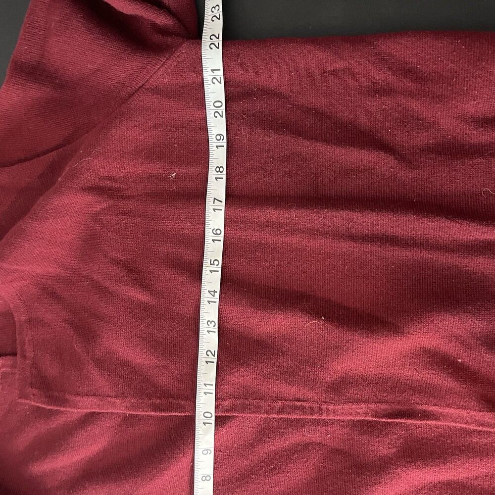 J Crew Red Burgundy Open Front Cardigan Wool Blend Medium - Picture 6 of 7